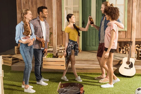 Multiethnic friends having fun — Stock Photo