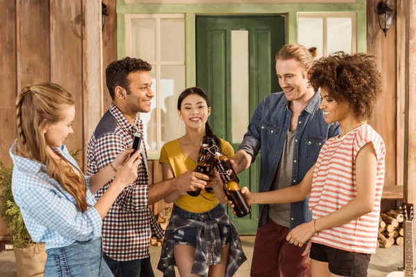 Multiethnic friends having fun — Stock Photo