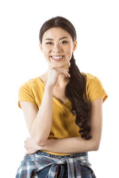 Asiatische Frau in lässiger Kleidung — Stockfoto