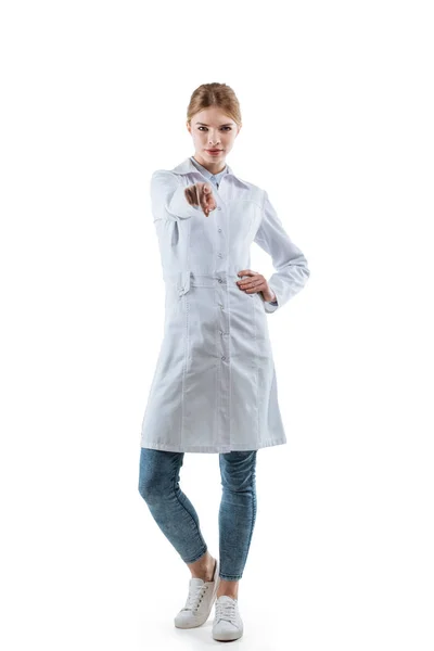 Chemist pointing at you — Stock Photo