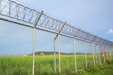 Arka plan Net duvar demir zincir çit Phuket Tayland