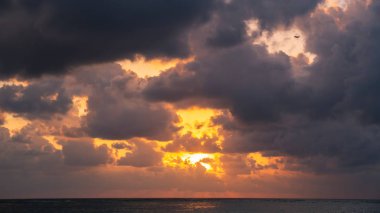 Phuket Tayland Gökyüzü Arkaplan Turuncu Işık Akşamı