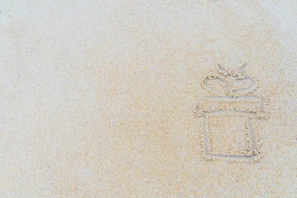 Concept Christmas Beach Tropical Design Made Phuket Thailand Write Alphabet — Stock Photo, Image