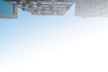 Hong Kong Bina Arkaplanı Sabah canlı, üst köşe görüntüsü.