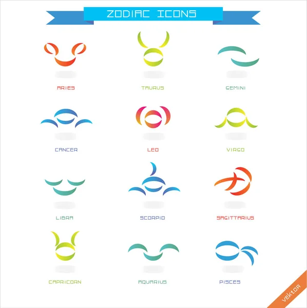 Zodiac signs vector — Stock Vector