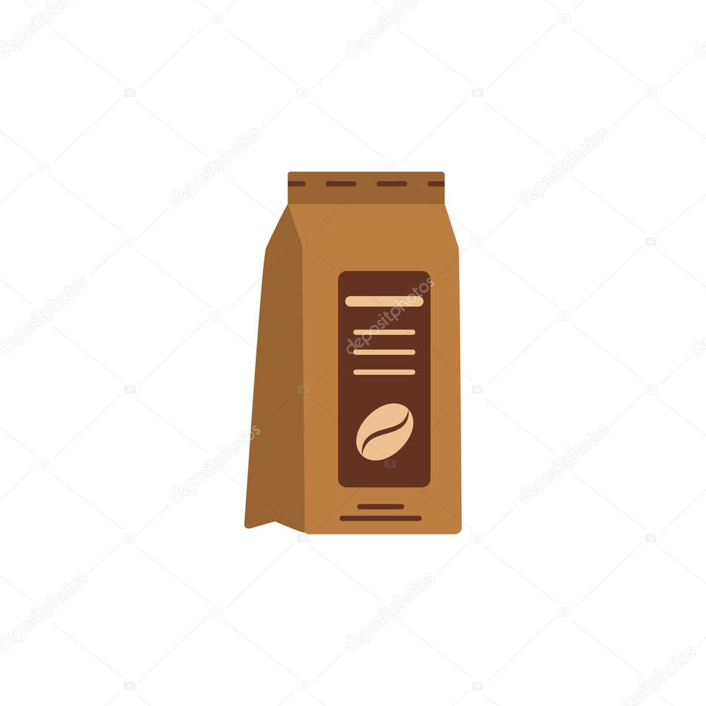 Download Packaging Of Coffee Beans Coffee Package Illustration Of Freshly Hot Drinks Coffee Grain Colored Flat Icon Vector Mockup Template Packaging Design Premium Vector In Adobe Illustrator Ai Ai Format PSD Mockup Templates