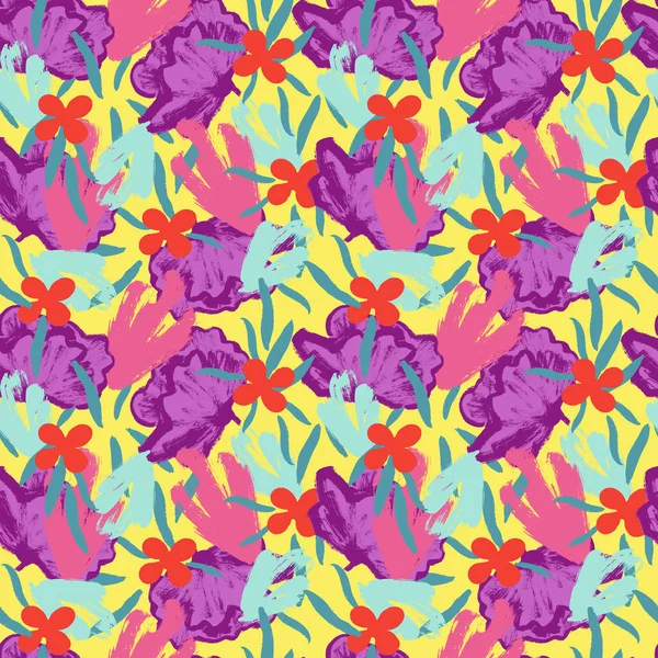 Flower seamless pattern 70s fashion style — Stock Photo, Image