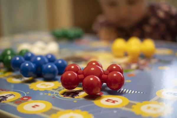 Russia 2019  kaliningrad childrens educational designer lies on the table 1 — Stock Photo, Image