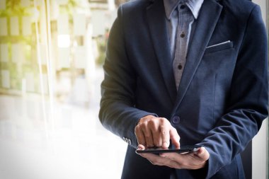 Görüntü yakın çekim, Genç İşadamları tablet ile exp sırasında çalışma