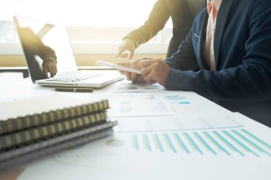 Takım iş süreci. İş yöneticileri ekip yeni yıldızı ile çalışma