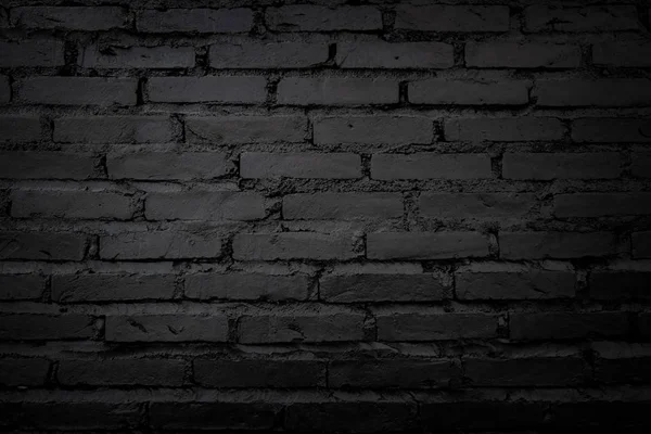 Black and Old brick wall for background. — Stock Photo, Image