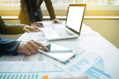 Takım hesap yöneticisi proje çalışması. Fotoğraf İş yöneticileri çalışma