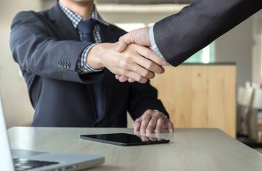 İş ortaklığı toplantı kavramı. İş insanların görüntüleri 