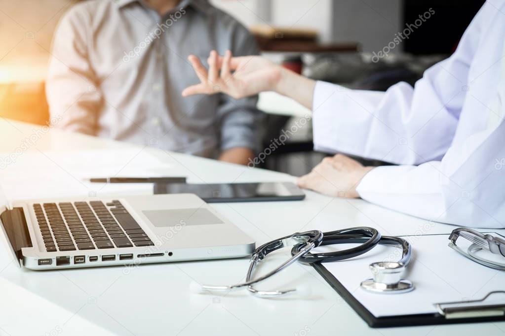 Healthcare and Medical concept, patient listening intently to a 