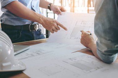 Mühendis ya da mimari proje, görüntü Architec, yakın