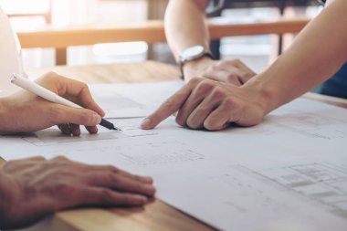 Mühendis ya da mimari proje, görüntü Architec, yakın