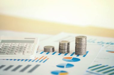 Mali stok elektronik hesap makinesi, yığın para ile bankacılık 