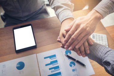 Ekip çalışması süreci, iş, katılma ve koyarak insanlar görüntü