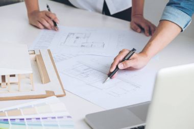 Plan, pa ile çalışma toplantı mühendisi çalıştığı mimar