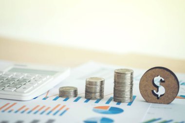 Mali stok elektronik hesap makinesi, yığın para ile bankacılık 