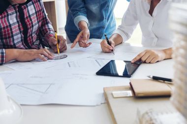 Plan, pa ile çalışma toplantı mühendisi çalıştığı mimar