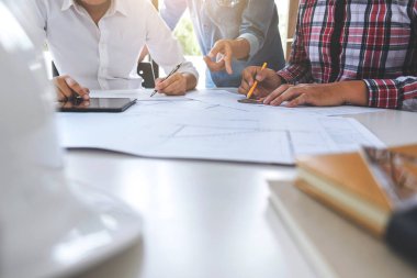 Plan, pa ile çalışma toplantı mühendisi çalıştığı mimar