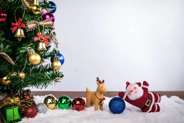 Dekorace Vánoce nebo nový rok s Santa Claus a sn — Stock fotografie