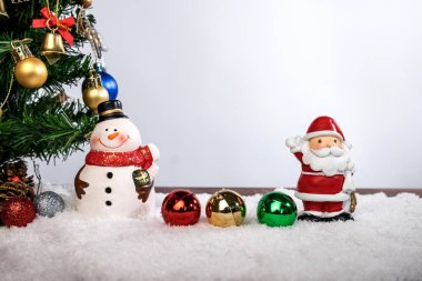 Noel dekorasyon tatil ya da yeni yıl Noel Baba ve sn ile