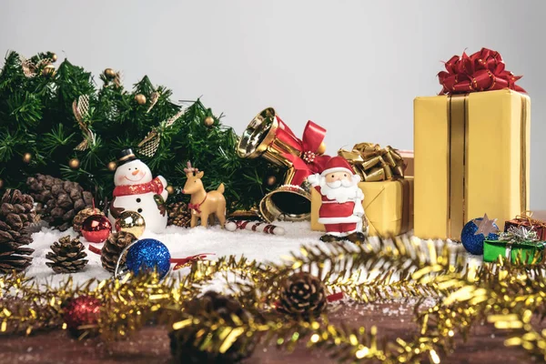 Navidad decoración de vacaciones o año nuevo con Santa Claus y sn — Foto de Stock