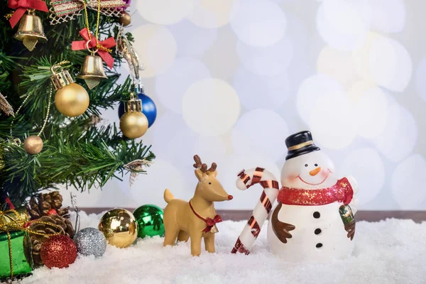 Dekorace Vánoce nebo nový rok s Santa Claus a sn — Stock fotografie