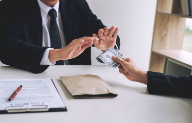 Rüşvet ve yolsuzluk kavramı, üst düzey işadamı Yöneticisi refus