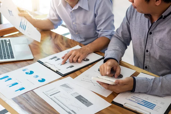 Two executive businessman colleagues consultation and conference — Stock Photo, Image