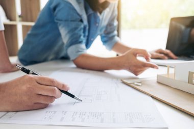 Plan, pa ile çalışma toplantı mühendisi çalıştığı mimar