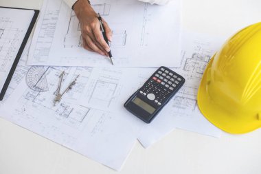 İşyeri araçlar için proje, mimar ya da çalışma öğeleri