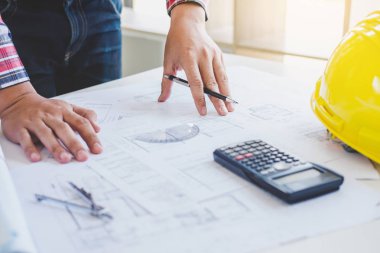 İşyeri araçlar için proje, mimar ya da çalışma öğeleri