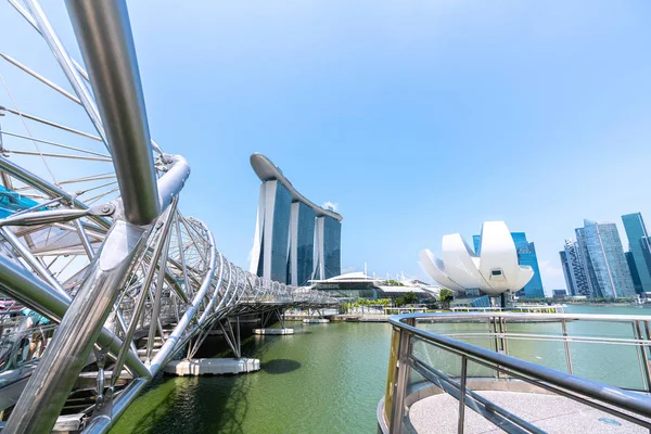 Singapur Singapur August 2019 Blick Auf Das Singapore Marina Bay — Stockfoto