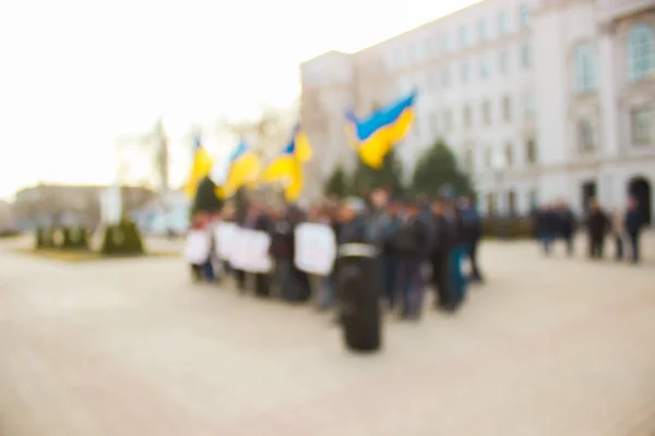 Rally en Ucrania fondo borroso para fondo —  Fotos de Stock