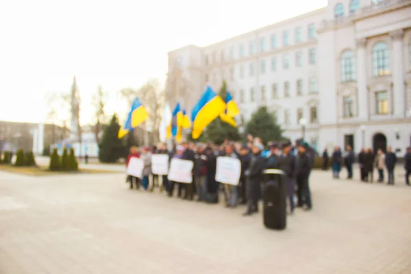 Rally v Ukrajině rozmazané pozadí pro pozadí — Stock fotografie