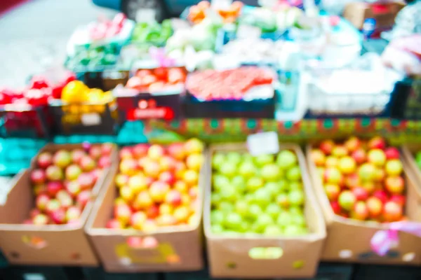 Obst im Basar verschwommener Hintergrund auf dem Hintergrund — Stockfoto