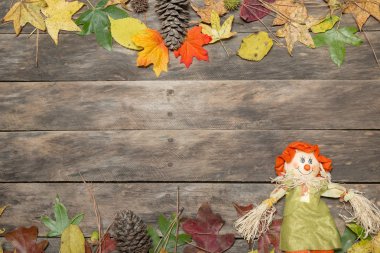 Sonbahar mevsimlik ahşap masa 