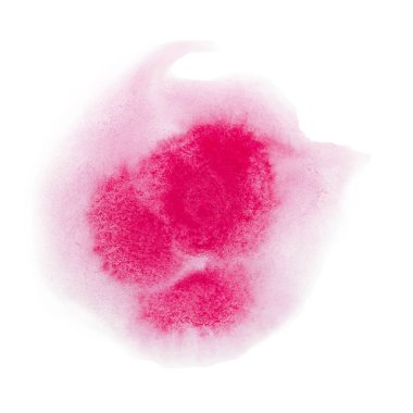 Kırmızı renk sıçrama suluboya el izole üzerinde beyaz arka plan, sanatsal dekorasyon veya arka plan boyalı