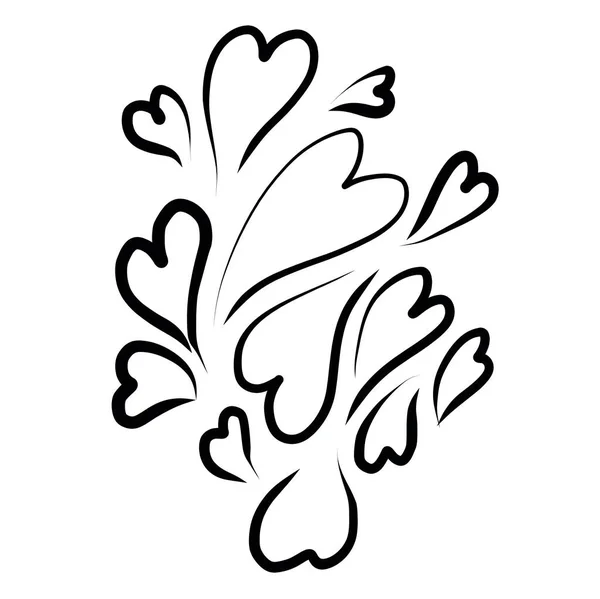 Conjunto de corazones vectoriales dibujados a mano aislados sobre fondo blanco — Vector de stock