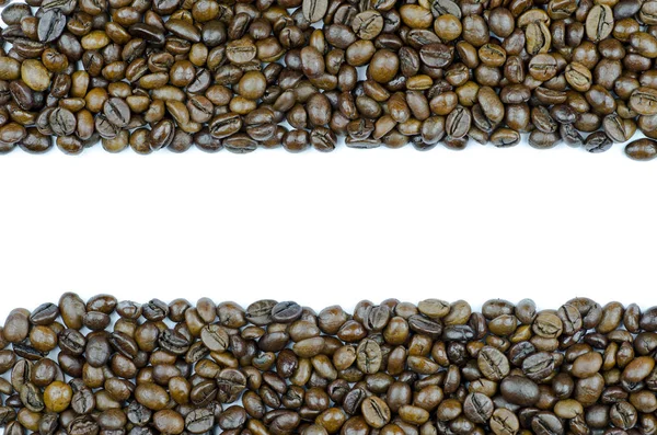 Uma visão de close-up da textura do grão de café com espaço para texto — Fotografia de Stock