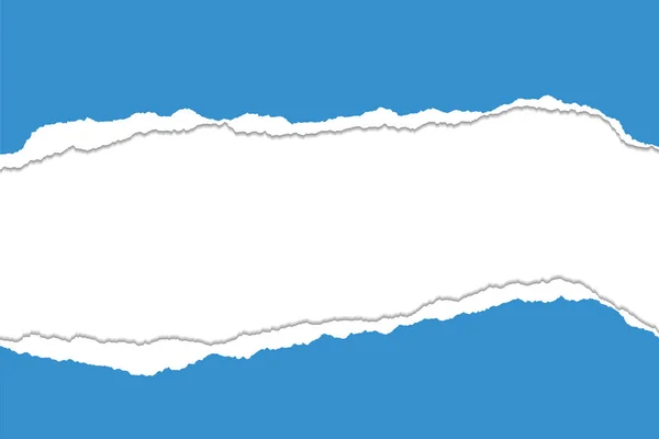 Ilustración vectorial de tiras de papel desgarradas con espacio para texto — Vector de stock