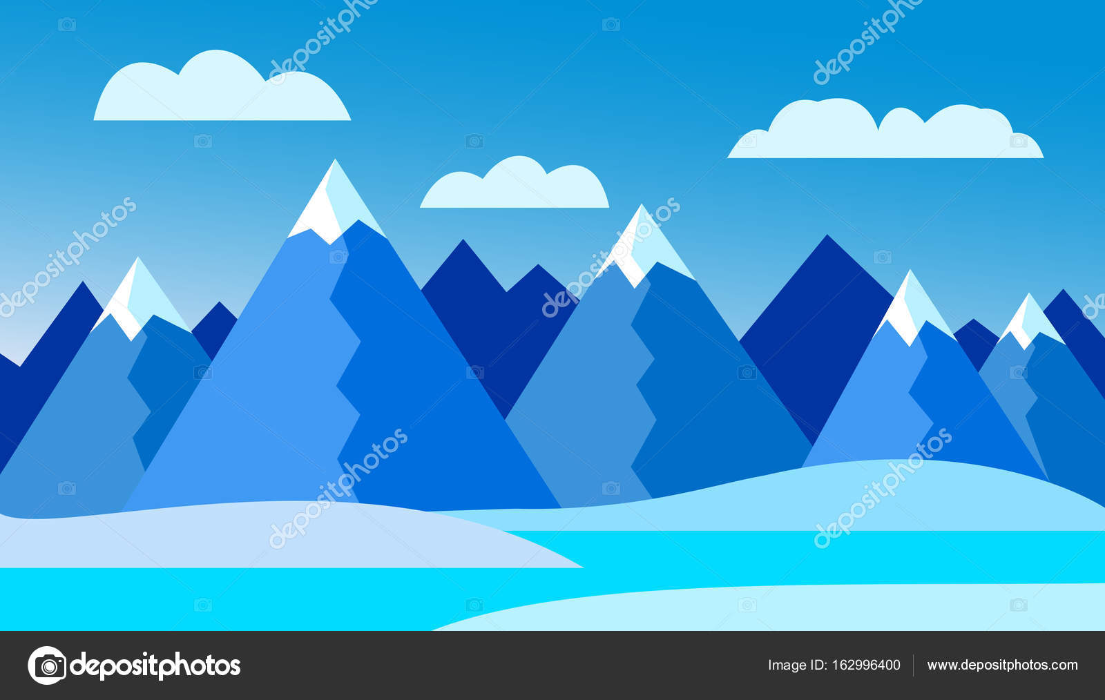 最高の無料イラスト これまでで最高の冬 山 イラスト フリー