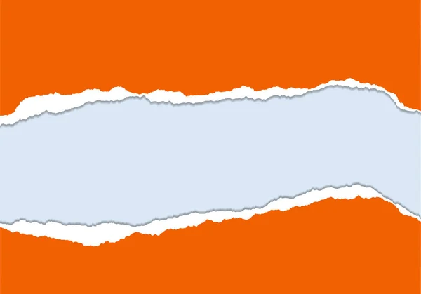 Vektor-Illustration von zerrissenem orangefarbenem Papier mit grauem Hintergrund isoliert auf weißem Hintergrund zum Einfügen von Text geeignet — Stockvektor