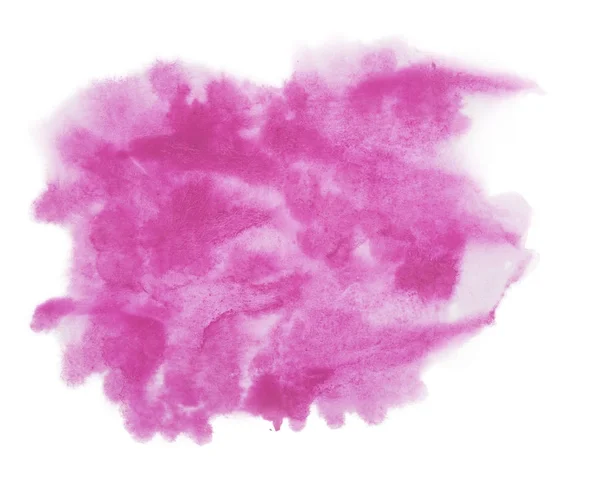 Цвет, красный - розовый всплеск акварели руки окрашены изолированы на белом фоне, художественное оформление или фон — стоковое фото