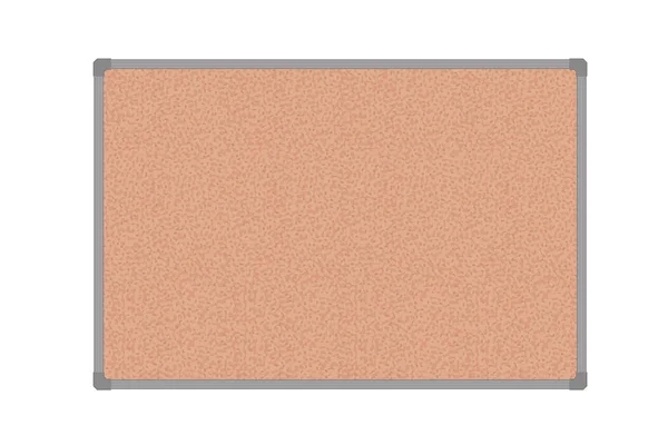 Cork board met kunststof frame, geïsoleerd op witte achtergrond — Stockvector