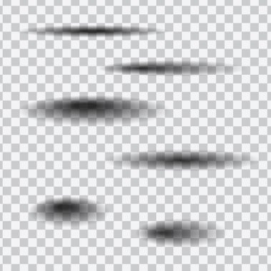 Farklı şekiller vektör gölgeleri ayarla