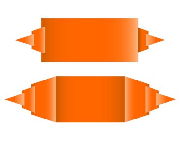 Turuncu kağıt konuşma balonları veya etiketleri